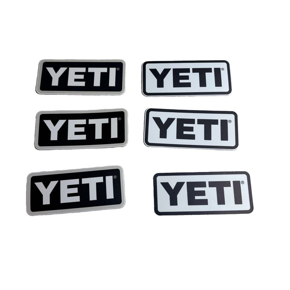 Authentic YETI Decal Stickers Brand New 6 Stickers Navy Blue White Original